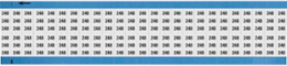 Solid Numbers Scored Wire Marker Card, 248, Black on White