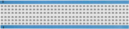 Solid Numbers Scored Wire Marker Card, 25, Black on White