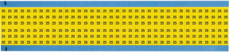 Solid Numbers Scored Wire Marker Card, 25, Cloth