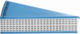 Wire Marker Card - Repositionable Vinyl Cloth, Legend 250 to 274