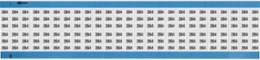 Solid Numbers Scored Wire Marker Card, 264, Black on White