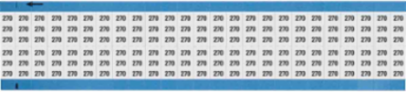 Solid Numbers Scored Wire Marker Card, 270, Black on White