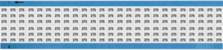 Solid Numbers Scored Wire Marker Card, 275, Black on White