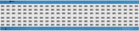 Solid Numbers Scored Wire Marker Card, 283, Black on White