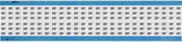 Solid Numbers Scored Wire Marker Card, 287, Black on White
