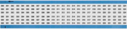 Wire Marker Card - Repositionable Vinyl Cloth, Legend 300 to 324