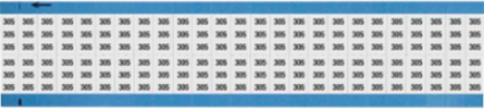 Solid Numbers Scored Wire Marker Card, 305, Black on White