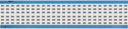 Solid Numbers Scored Wire Marker Card, 309, Black on White