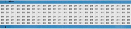 Solid Numbers Scored Wire Marker Card, 311, Black on White