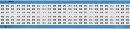 Solid Numbers Scored Wire Marker Card, 313, Black on White