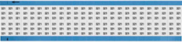 Solid Numbers Scored Wire Marker Card, 321, Black on White