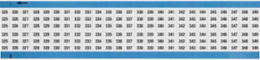 Wire Marker Card - Repositionable Vinyl Cloth, Legend 325 to 349
