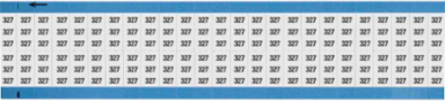 Solid Numbers Scored Wire Marker Card, 327, Black on White