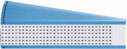 Wire Marker Card - Repositionable Vinyl Cloth, Legend 33 to 48