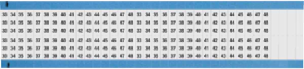 Wire Marker Card - Repositionable Vinyl Cloth, Legend 33 to 48, Black on White