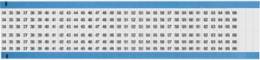 Wire Marker Card - Repositionable Vinyl Cloth, Legend 34 to 66, Black on White