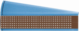 Wire Marker Card - Repositionable Vinyl Cloth, Legend 34 to 66, White on Brown
