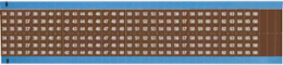 Wire Marker Card - Repositionable Vinyl Cloth, Legend 34 to 66, Brown on White