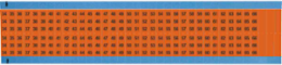 Wire Marker Card - Repositionable Vinyl Cloth, Legend 34 to 66, Orange on Black