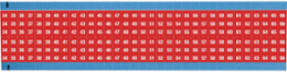 Wire Marker Card - Repositionable Vinyl Cloth, Legend 34 to 66, Red on White