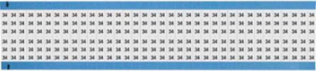 Solid Numbers Scored Wire Marker Card, 34, Black on White