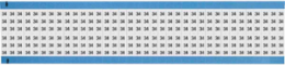 Solid Numbers Scored Wire Marker Card, 34, Black on White