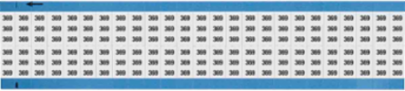 Solid Numbers Scored Wire Marker Card, 369, Black on White