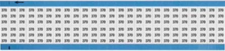 Solid Numbers Scored Wire Marker Card, 370, Black on White