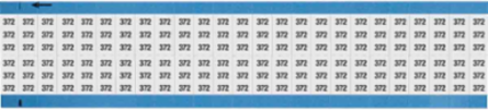 Solid Numbers Scored Wire Marker Card, 372, Black on White