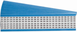 Wire Marker Card - Repositionable Vinyl Cloth, Legend 375 to 399