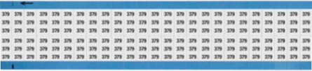 Solid Numbers Scored Wire Marker Card, 379, Black on White