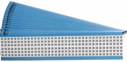 Wire Marker Card - Repositionable Vinyl Cloth, Legend 38