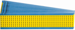 Numbers on Color Backgrounds Wire Markers, Black on Yellow, Legend 4
