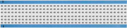 Solid Numbers Scored Wire Marker Card, 43, Black on White