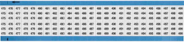 Wire Marker Card - Repositionable Vinyl Cloth, Legend 475 to 499