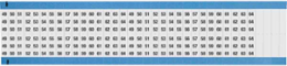 Wire Marker Card - Repositionable Vinyl Cloth, Legend 49 to 64, Black on White