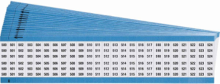 Wire Marker Card - Repositionable Vinyl Cloth, Legend 500 to 524