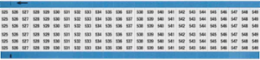 Wire Marker Card - Repositionable Vinyl Cloth, Legend 525 to 549