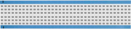 Solid Numbers Scored Wire Marker Card, 53, Black on White