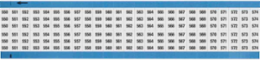 Wire Marker Card - Repositionable Vinyl Cloth, Legend 550 to 574