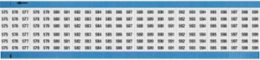 Wire Marker Card - Repositionable Vinyl Cloth, Legend 575 to 599