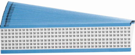 Wire Marker Card - Repositionable Vinyl Cloth, Legend 58