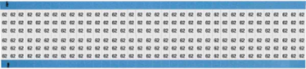 Solid Numbers Scored Wire Marker Card, 62, Black on White