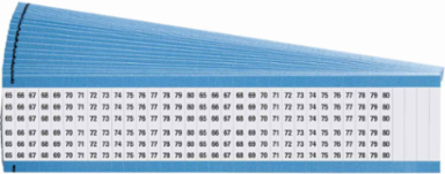 Wire Marker Card - Repositionable Vinyl Cloth, Legend 65 to 80