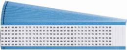Wire Marker Card - Repositionable Vinyl Cloth, Legend 65 to 80