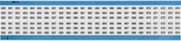 Wire Marker Card - Repositionable Vinyl Cloth, Legend 650 to 674
