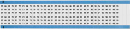 Wire Marker Card - Repositionable Vinyl Cloth, Legend 67 to 99, Black on White, 1.5" H