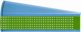 Wire Marker Card - Repositionable Vinyl Cloth, Legend 67 to 99, White on Green