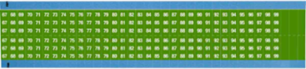 Wire Marker Card - Repositionable Vinyl Cloth, Legend 67 to 99, Green on White