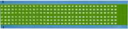 Wire Marker Card - Repositionable Vinyl Cloth, Legend 67 to 99, Green on White
